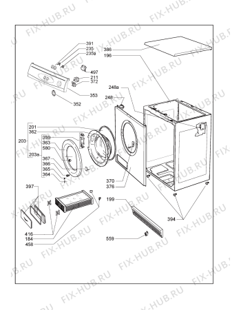 Схема №1 0312 72A 15000 - 72A с изображением Декоративная панель для электросушки Whirlpool 482000007755