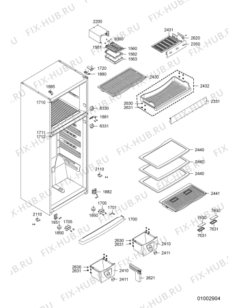 Схема №2 MTM6624NEGW с изображением Ручка двери для холодильника Whirlpool 480132102448