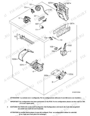 Взрыв-схема стиральной машины Zanussi FE1014N - Схема узла Electrical equipment 268