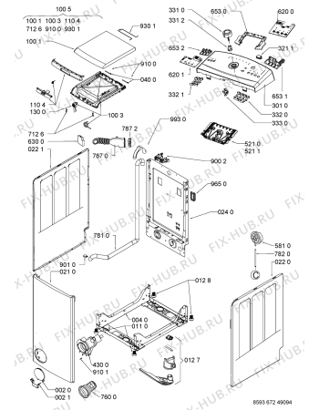 Схема №1 AWE 6729/P с изображением Микромодуль для стиралки Whirlpool 481075161876