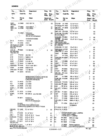 Схема №1 RS4074 с изображением Лампа для жк-телевизора Siemens 00714393