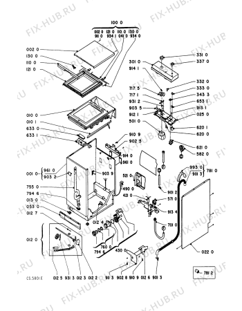 Схема №1 AWG404/RA-T730 с изображением Декоративная панель для стиралки Whirlpool 481245370117