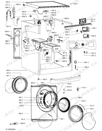 Схема №1 AWIC 10914 с изображением Микромодуль для стиралки Whirlpool 481010563169