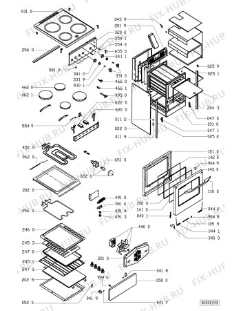 Схема №1 ACM 297 WH с изображением Панель для духового шкафа Whirlpool 481946661643