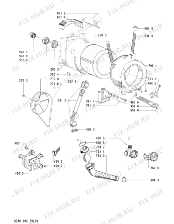 Схема №1 FL 1477 с изображением Емкость для стиралки Whirlpool 481241818663