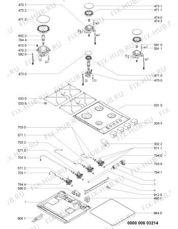 Схема №1 LPR9652 (F091929) с изображением Втулка для плиты (духовки) Indesit C00326551