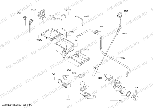 Схема №1 WLK62LD00 LORD с изображением Световод для стиралки Bosch 12009816