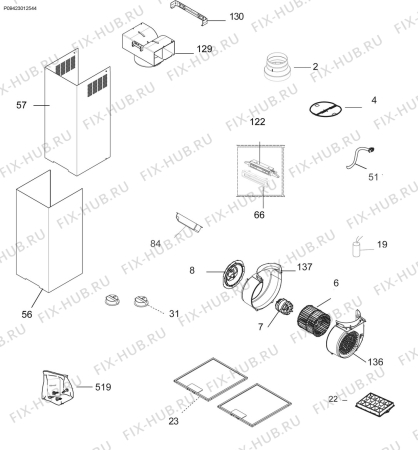 Схема №1 DVL6010CN с изображением Электропитание для вытяжки Aeg 4055320016