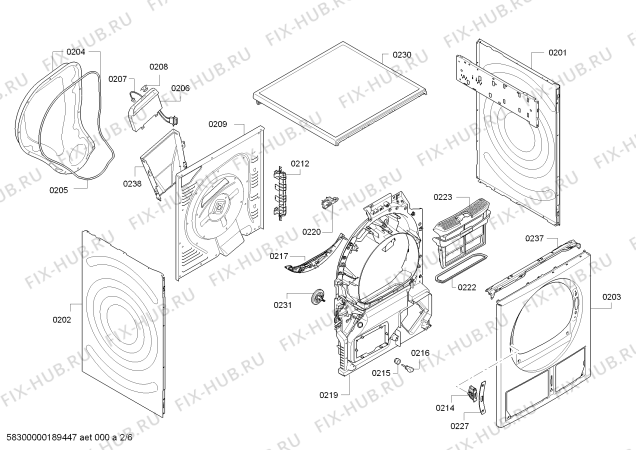 Схема №1 WTG86400ZA Serie 6 с изображением Крышка для электросушки Bosch 00635907