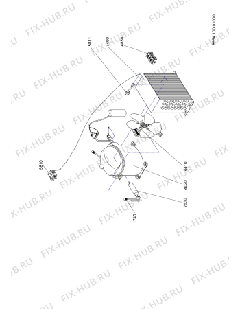 Схема №1 ADN 106 с изображением Стойка для холодильной камеры Whirlpool 483286011854