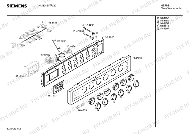 Схема №1 HM22420TR Siemens с изображением Инструкция по эксплуатации для электропечи Siemens 00583426