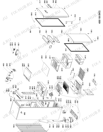 Схема №1 WBA3398 NFC IX с изображением Крышечка для холодильной камеры Whirlpool 481010583227