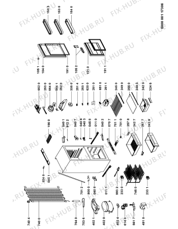 Схема №1 FUN 243/1 с изображением Дверца для холодильной камеры Whirlpool 481241828566
