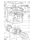 Схема №1 AWP 058/1 с изображением Шарнир люка для стиральной машины Whirlpool 481941719513