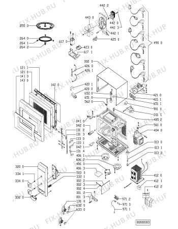 Схема №1 UKM 786 с изображением Крюк для микроволновой печи Whirlpool 481990200328