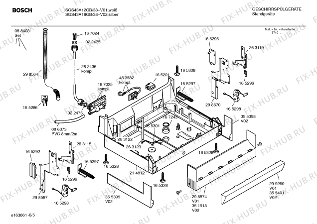 Схема №2 SGS43A18GB Exxcel auto option с изображением Запчасть Bosch 00585414