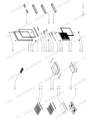 Схема №1 ARL 418/G/NE  C351 с изображением Лоток (форма) для холодильника Whirlpool 481941879208