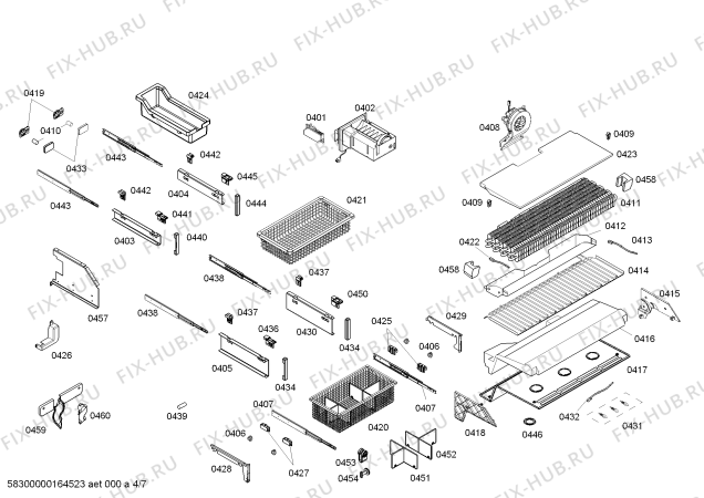 Схема №1 RB472301 Gaggenau с изображением Тэн оттайки для холодильника Bosch 00687378