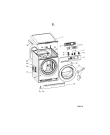 Схема №1 WT 1475 E с изображением Клавиша для стиралки Whirlpool 488000304376