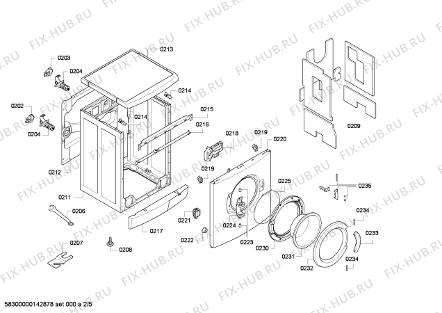 Схема №1 WAE28441OE Maxx 7 с изображением Вкладыш в панель для стиральной машины Bosch 00645904