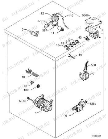 Взрыв-схема стиральной машины Simpson 45S551D - Схема узла Electrical equipment 268