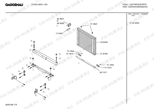 Схема №1 IC550129 с изображением Панель для холодильной камеры Bosch 00366181