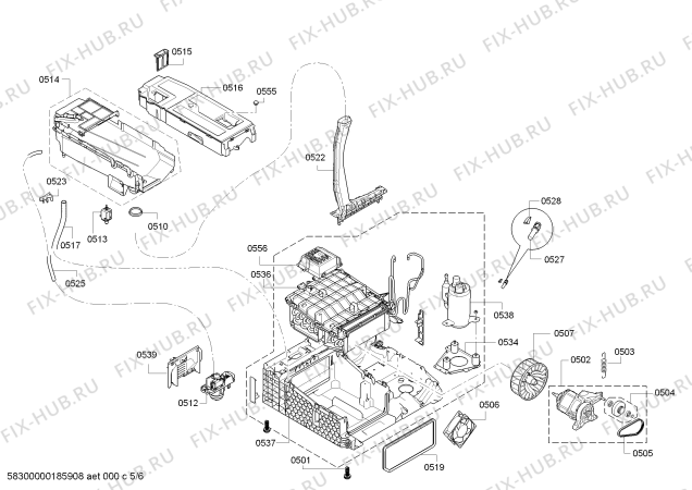 Схема №1 WTY887W1 HomeProfessional SelfCleaning Condenser с изображением Панель управления для сушилки Bosch 00746107