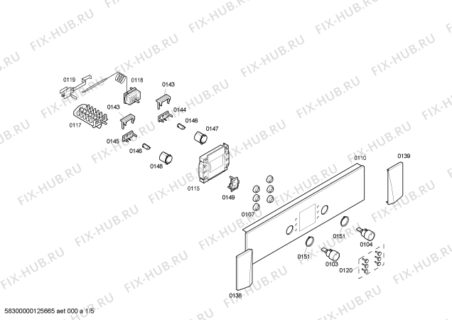 Схема №1 3HT618XP с изображением Фронтальная крышка для плиты (духовки) Bosch 00607018