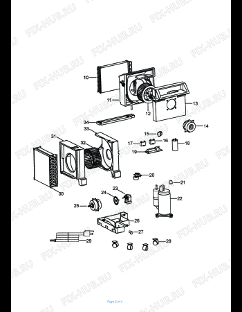 Схема №1 PINGUINO PAC C120 E с изображением ПУ для климатотехники DELONGHI 5551015900