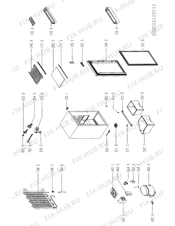 Схема №1 ARL 702/G с изображением Фитинг для холодильника Whirlpool 481940479094