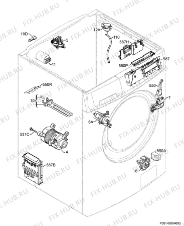 Взрыв-схема стиральной машины Rex Electrolux RWW168543W - Схема узла Electrical equipment 268