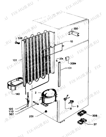 Взрыв-схема холодильника Electrolux TR1131 - Схема узла Refrigerator cooling system