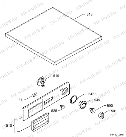 Взрыв-схема стиральной машины Zanussi FL401 - Схема узла Command panel 037