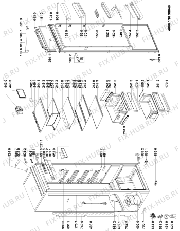 Схема №1 KRIP 3461 A++ с изображением Монтажный набор для холодильной камеры Whirlpool 481011047327