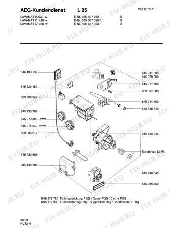 Взрыв-схема стиральной машины Aeg LAV90630-W - Схема узла Electrical equipment