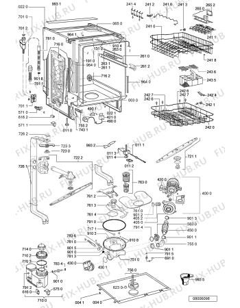 Схема №1 GSU 4743 W weiss GSU 4743 W-WS с изображением Шарнир для посудомойки Whirlpool 481241718799