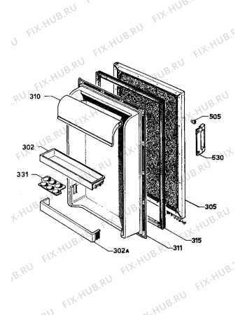 Взрыв-схема холодильника Zanussi Z616/12CM - Схема узла Refrigerator door