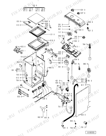 Схема №1 AWF 849/IG с изображением Переключатель Whirlpool 481941258778