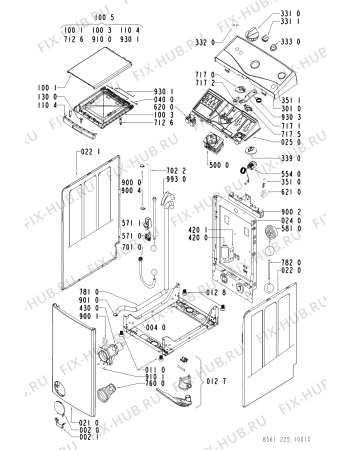 Схема №1 AWT 2352 с изображением Декоративная панель для стиралки Whirlpool 481245215552