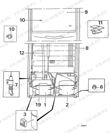 Взрыв-схема холодильника Arthurmartinelux AR3410W - Схема узла Cooling system 017