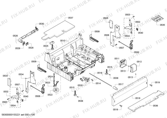 Схема №1 SHX43P12UC с изображением Панель управления для посудомойки Bosch 00683969