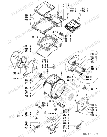 Схема №1 WATS 5140/S с изображением Обшивка для стиралки Whirlpool 481245213948