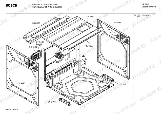 Схема №1 HBN4320AU с изображением Инструкция по эксплуатации для духового шкафа Bosch 00526709