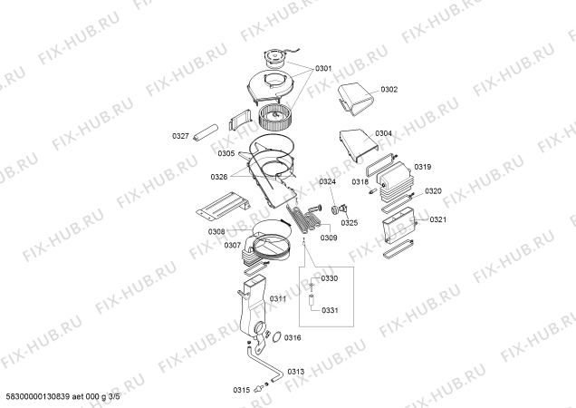 Схема №2 V5340X0GB V534 с изображением Световод для стиральной машины Bosch 00642973