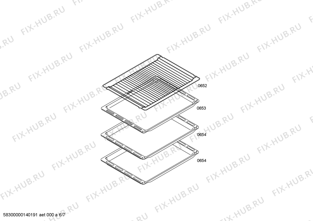 Схема №1 HLN448061X с изображением Стеклокерамика для духового шкафа Bosch 00683420