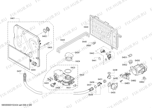 Схема №3 3VK731XC с изображением Изоляционная поверхность для посудомоечной машины Siemens 00684738