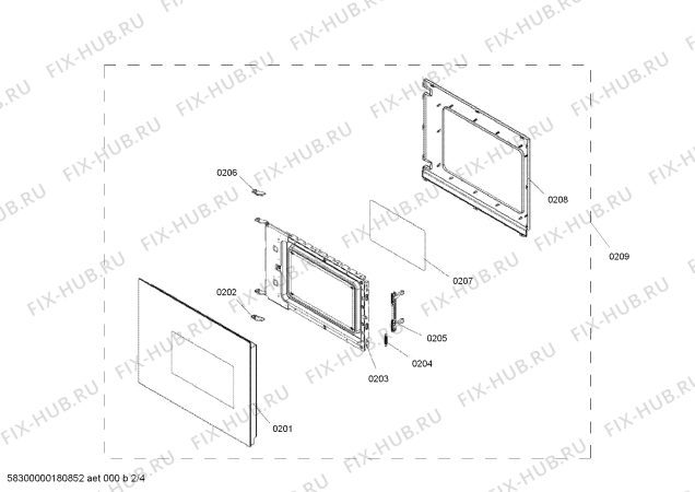Схема №2 P1MCB85GL5 с изображением Дверь для микроволновой печи Bosch 11002298