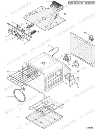 Взрыв-схема плиты (духовки) Ariston FD781PBK (F021955) - Схема узла