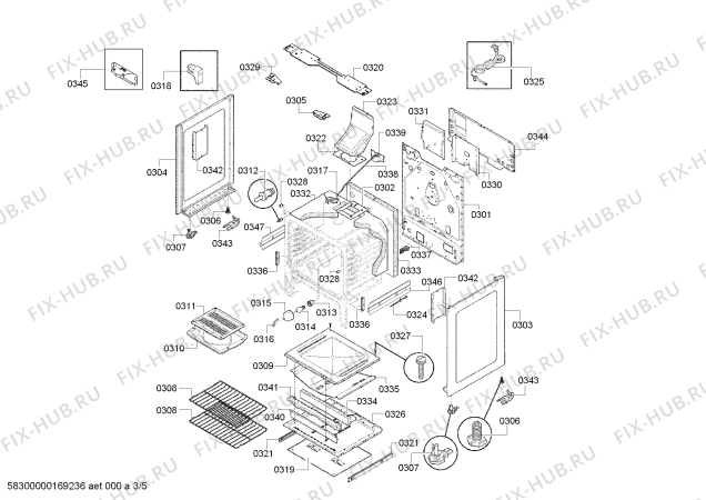 Схема №1 HGS3023UC с изображением Клапан для духового шкафа Bosch 00659953