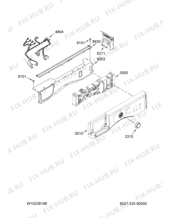 Схема №1 MHWZ600TW02 с изображением Резервуар для стиралки Whirlpool 480110100768